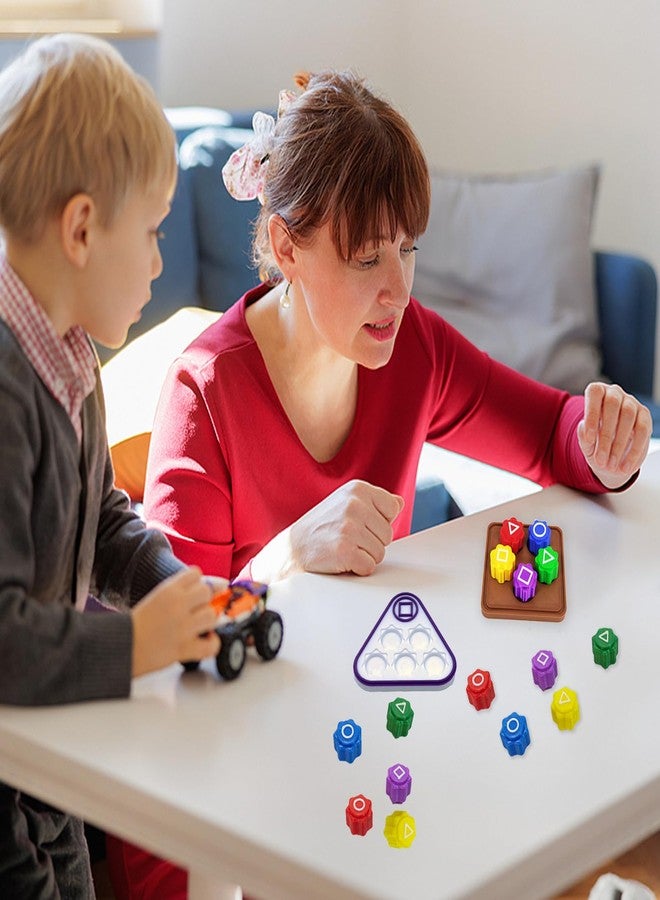 ZIBUYU® Korean Gonggi Game Set Traditional Stone Picking Game for Kids with 5 Colorful PVC Rocks & Storage Box Hand Eye Coordination, Party Games, Fun Skill Training - Image 4